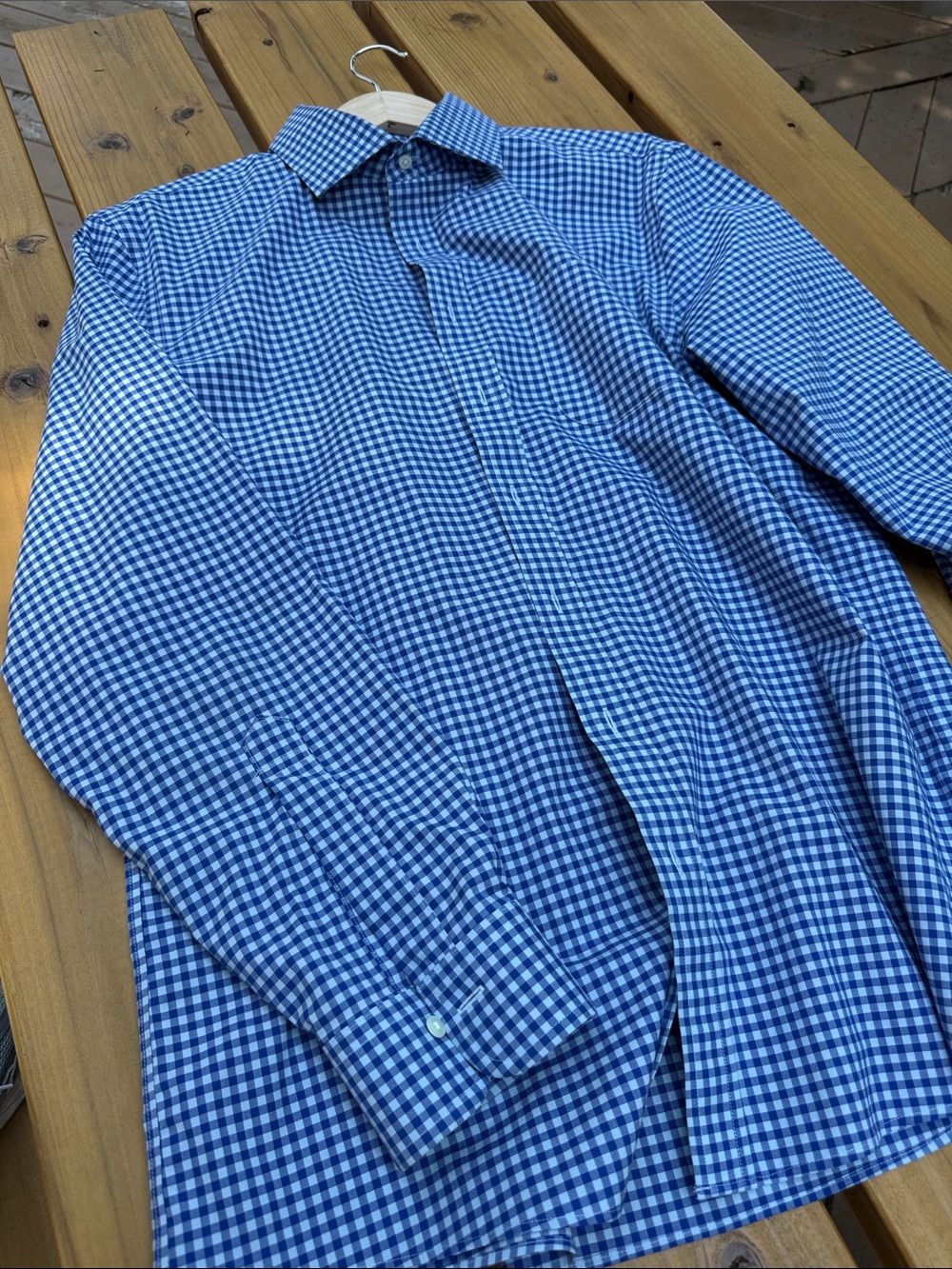Brooks Brothers Blue Gingham Dress Shirt